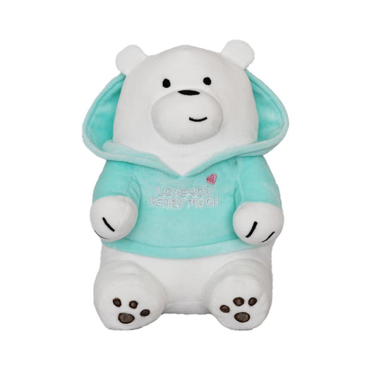 We Bare Bears Hoodie Collection Plush Toy 23CM(Ice Bear) Miniso plush toy – buy online at Yunitara