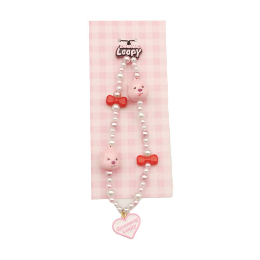 Zanmang Loopy Collection Beaded Heart Phone String Miniso plush toy – buy online at Yunitara