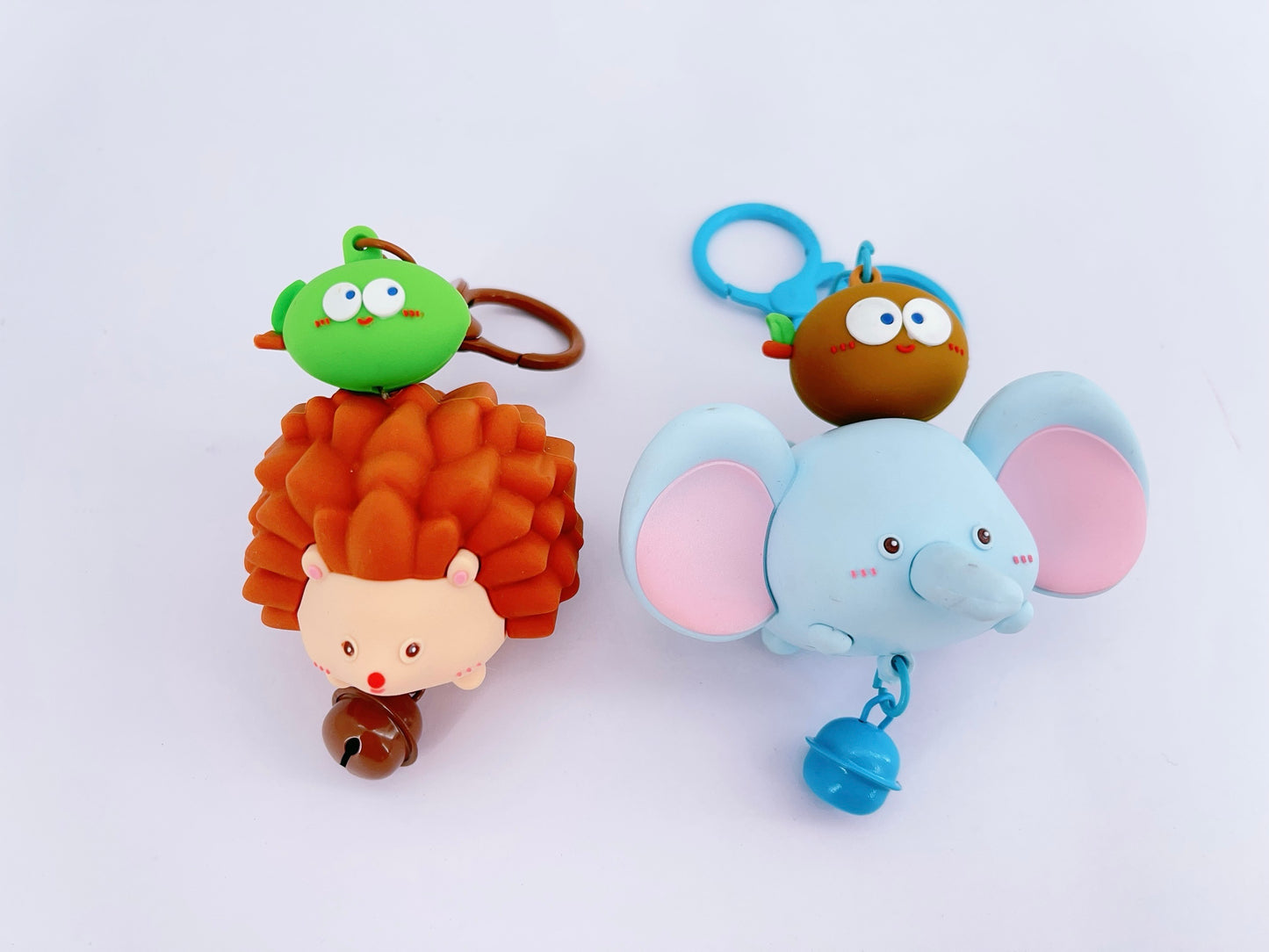 Fun Animal Retractable Keychain (Hedgehog & Elephant) Miniso plush toy – buy online at Yunitara