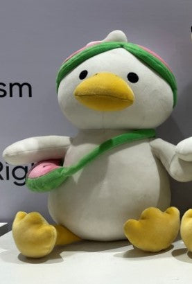 Miniso Beach Series Diving Duck Plush Toy 27CM (Watermelon) Miniso plush toy – buy online at Yunitara
