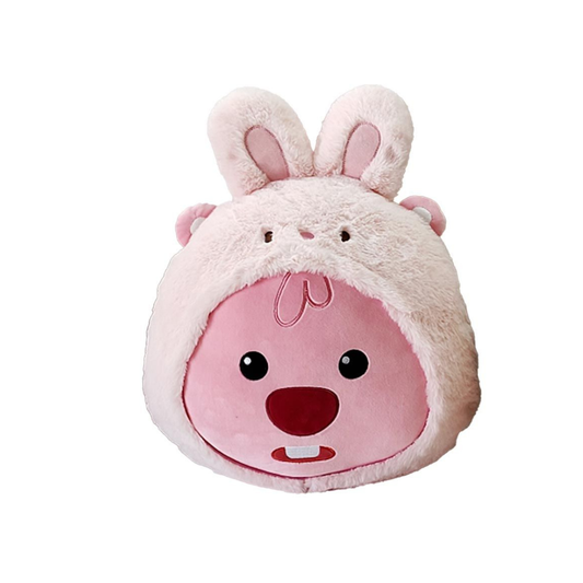 Zanmang Loopy Collection 16in. Costume-Changing Head-Shape Pillow (Rabbit)